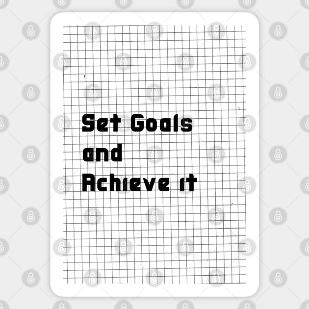 Set Goals and Achieve it Sticker by Cats Roar